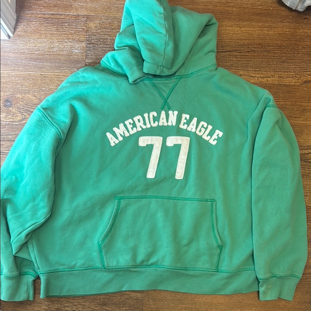 American Eagle Green Hoodie